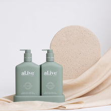 Load image into Gallery viewer, WASH &amp; LOTION DUO + TRAY - KAFFIR LIME &amp; GREEN TEA